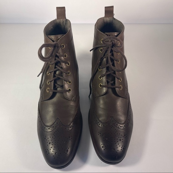 banana republic Leather Oxford lace up ankle boots - Picture 4 of 13
